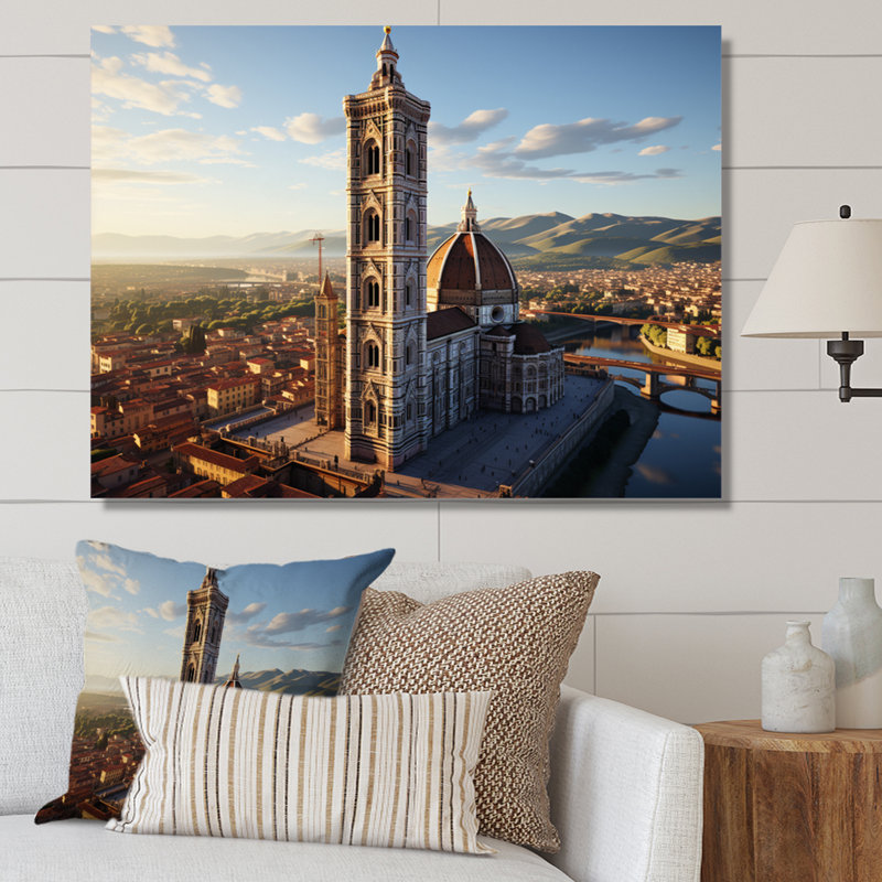 Italy Santa Maria Del - Italy Canvas Prints, H 16 po x l 32 po, Cadre photo blanc