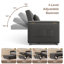 Canapé-lit convertible 3 en 1 avec lit escamotable et dossier inclinable, canapé modulaire en L avec méridienne, larges accoudoirs de rangement et poches latérales pour le salon-566539131