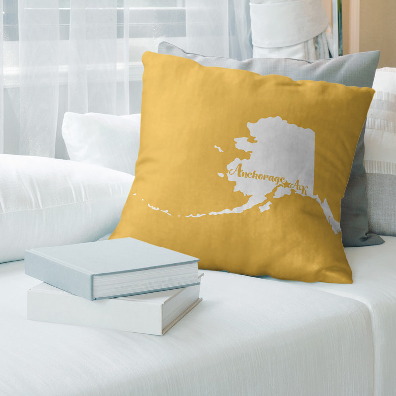 Housse de coussin, Madison, 14 po x 14 po, Jaune