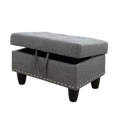 Yeni 28.5" Wide Upholstered Storage Ottoman