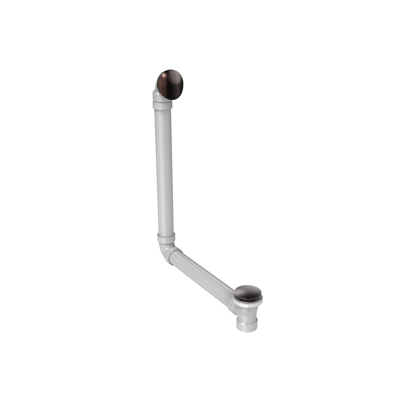 Leg Tub Drain 26" H with Overflow, Oil Rubbed Bronze
