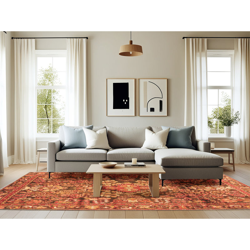 Oriental Indoor Rug, Rectangle 6' x 9'