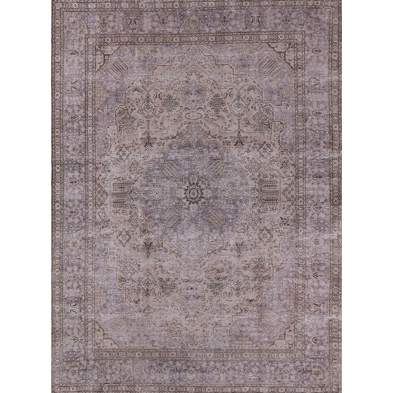 Tapis oriental gris Rollegem, Rond 4 pi