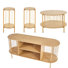 Boho Natural Fiber Rope 4-piece Coffee Table And Tv Stand Set