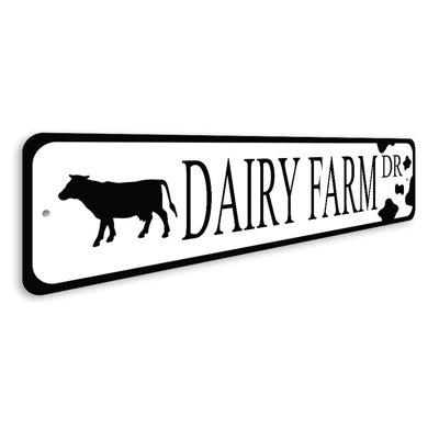 Enseigne en aluminium de la ferme laitière