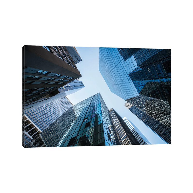 Édifices modernes près de Wall Street, New York, H 26 po x l 40 po x 1,5 po