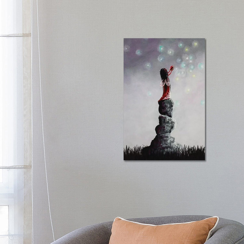 Little Garnet Fairy - Print on Canvas, 66.04 cm H x 45.72 cm W x 3.175 cm D, Wrapped Canvas