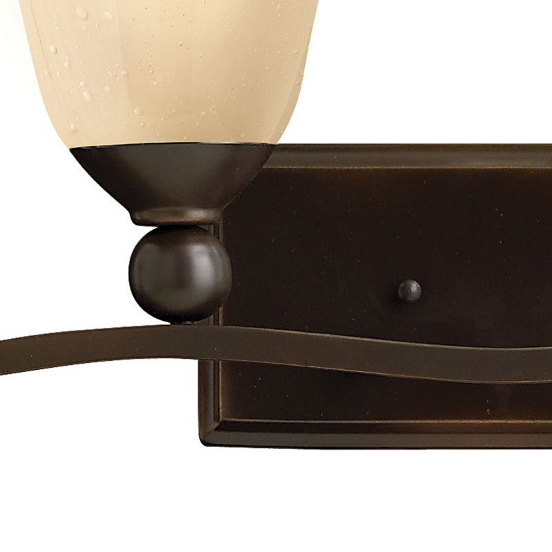 Bolla 4-Light Vanity Light, Olde Bronze, Clear Seedy Glass, Incandescent