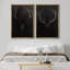 "Formes abstraites géométriques à collage géométrique Mid-Century", 2 pièces sur toile-99015891-99015892