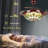 42" Retractable Tiffany Stained Glass Ceiling Fan with LED Lights, 3-Speed Dimmable Fandelier with Remote Control