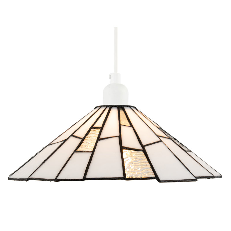 11cm H Glass Empire Pendant Shade ( No Direct Attachment Method ) in White