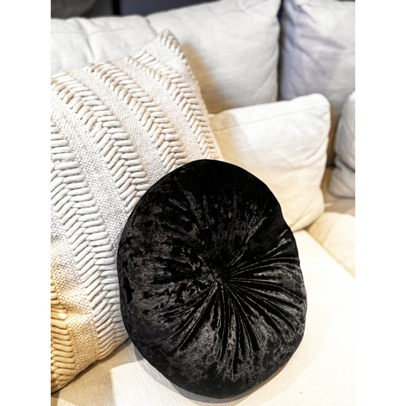 Coussin Therese, H 12 po x l 12 po, Noir concassé