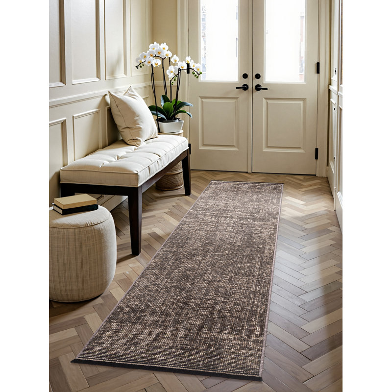 Geometric Cotton Area Rug, Runner 80 x 250 cm