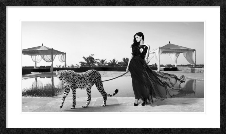 " Woman With Cheetah " by Lauren Global Gallery 
