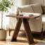 Console moderne de 43 po pour le vestibule, table de canapé étroite en bois avec base à structure en A, table d'appoint mince pour le salon et le vestibule-130849291