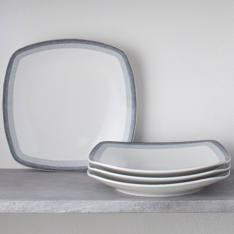 Assiettes plates Noritake Colorscapes Layers, 10 3/4 po, Frêne