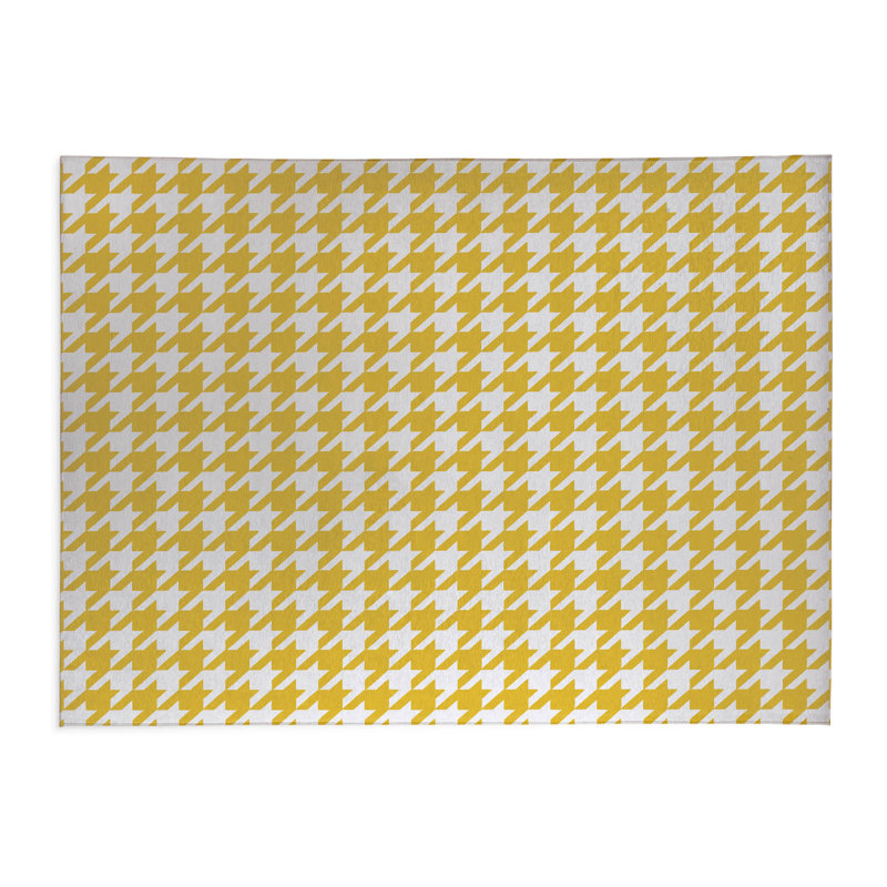 Tapis de cuisine léger antidérapant, Jaune souci, Rectangulaire 2 pi x 3 pi