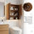 Wall-Mounted Striped Bathroom Storage Cabinet with Doors,Shelf,Open Compartment - Over-The-Toilet Organizer-1280717703