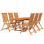 Jameeka 6 - Person Acacia Patio Dining Set with-531951324-511068130