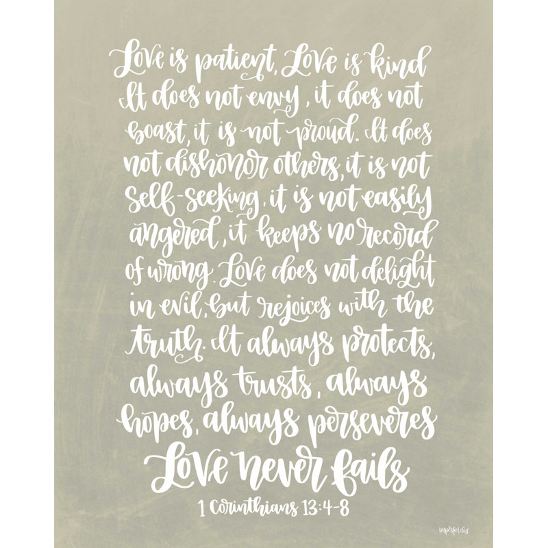 «Love is patient III» par Imperfect Dust - impression sur toile tendue, H 40 po x l 30 po