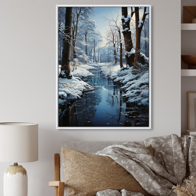 Winter Country Charm Landscape IV, reproduction d'art sur toile