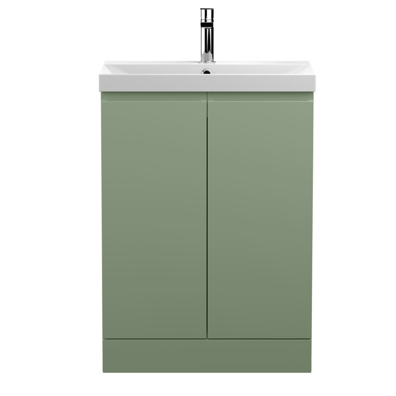 Urban 610mm Single Bathroom Vanity with Basin, Satin Green