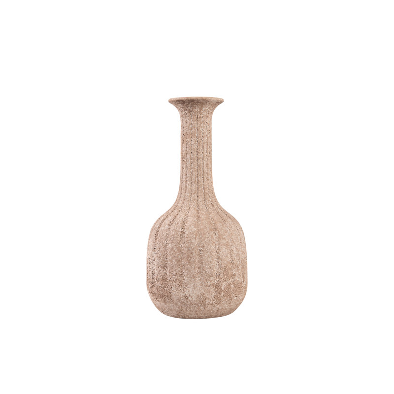 CERAMIC VASE, Brown, overall height- 32cm