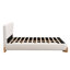 Élégant et luxueux lit rembourré Boucle - Centre de table très grand en blanc-1381923674