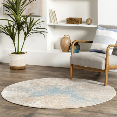 Tapis beige / bleu Dequita