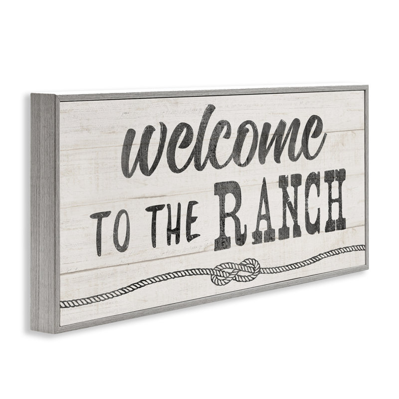 Bienvenue à la giclée encadrée Ranch, design par CAD Designs, Estampe numérique Farmhouse, H 13 po x l 30 po
