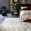 Estrella Cowhide Geometric Area Rug in Cream-696137155