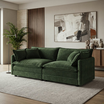 Upholstered 76.01 " Microfiber / Microsuede Sectional