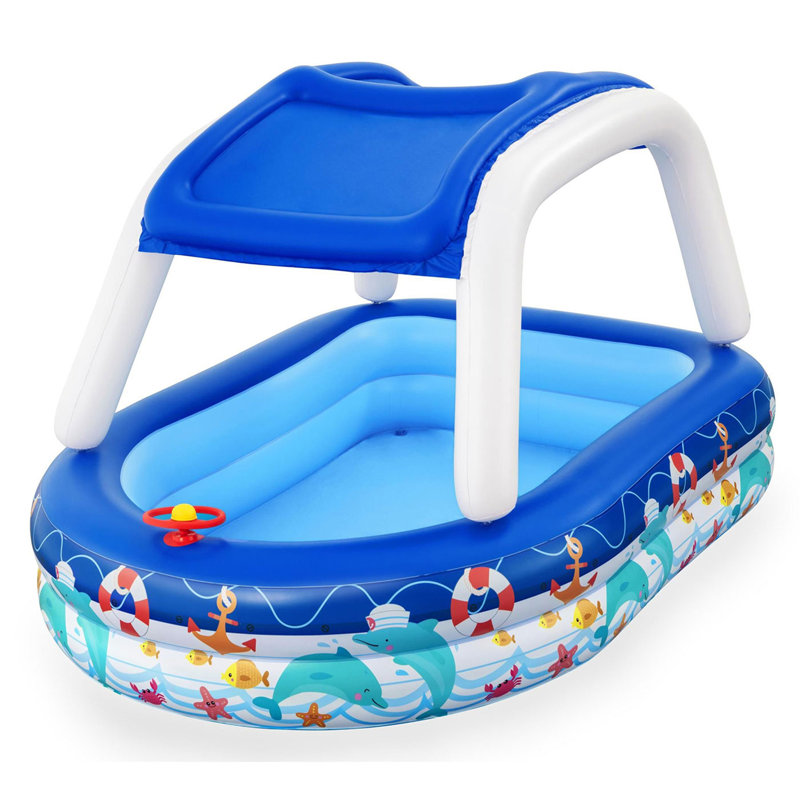Bestway H2OGO Sea Captain Inflatable Swimming Pool with UV Careful SunShade