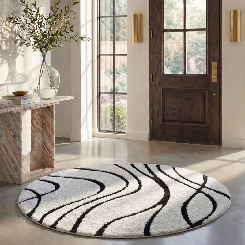 Philadelphia Performance Abstract Rug, Round 6'7"