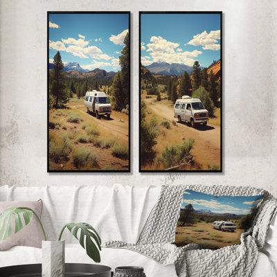 Explorers Haven Camping Travel Adventure I - ensemble de 2 impressions sur toile