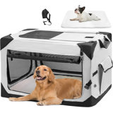 Portable Soft Collapsible Dog Crate, Travel Dog Crate, 4-Door Foldable Dog Kennel