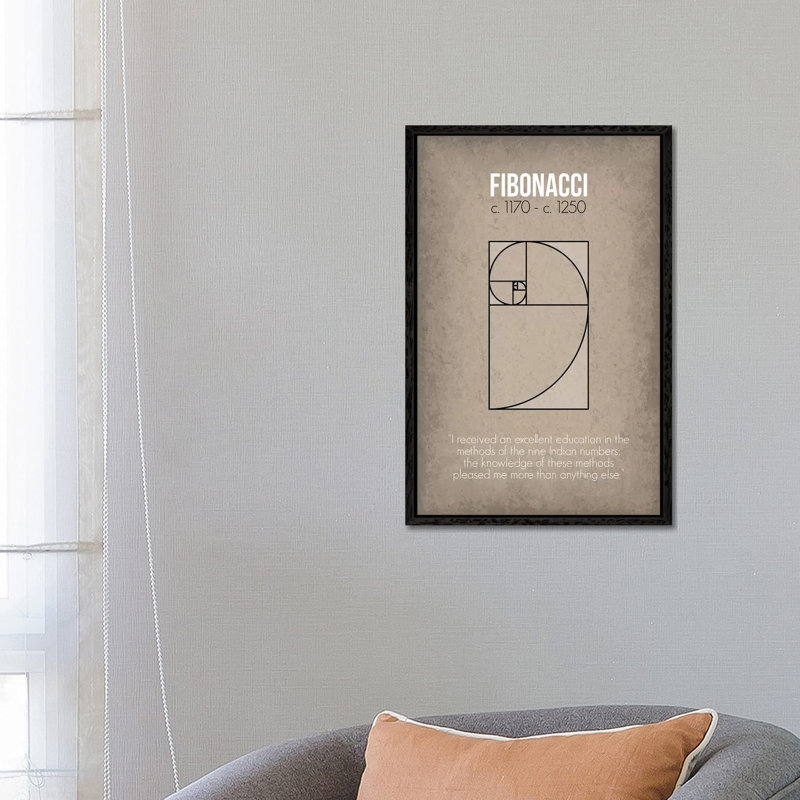 Fibonacci by GetYourNerdOn - Print on Canvas, Black Framed, 152.5 cm H x 101.5 cm W