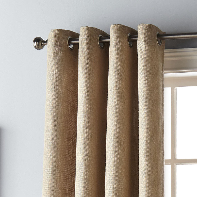 Neodesha Semi Sheer Curtain Single Panel, Tan