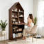 Bureau convertible convertible de bureau à bibliothèque, bureau pliable avec rangement-130207738-130207736