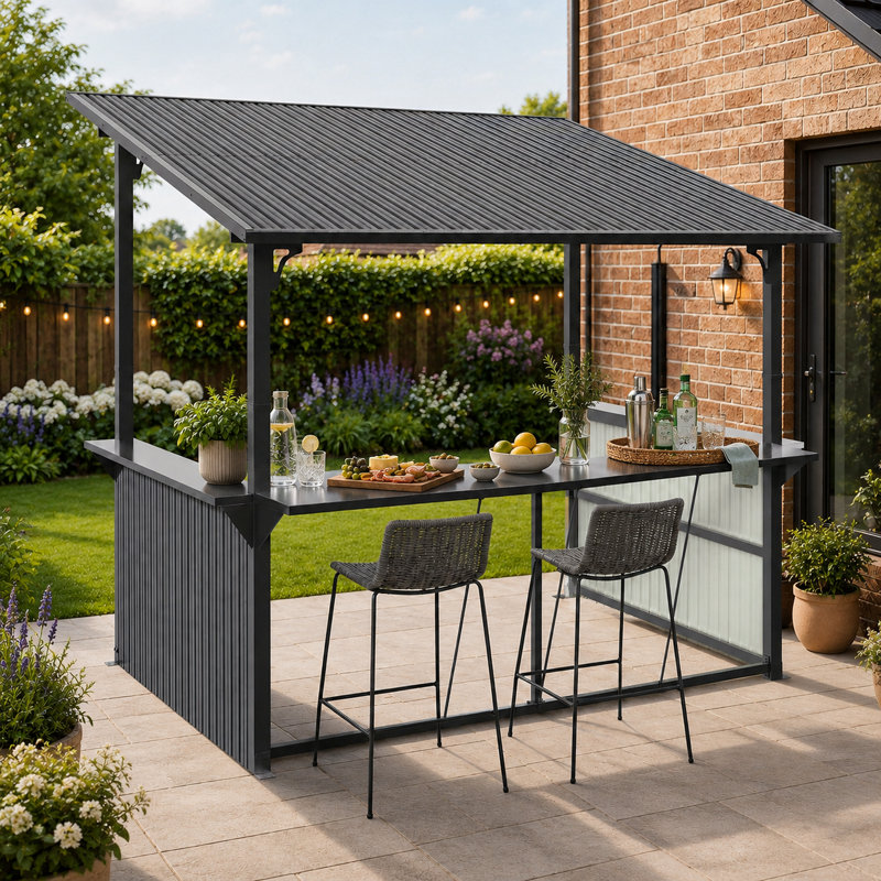 Hardtop Outdoor Bar Gazebo With Counter
