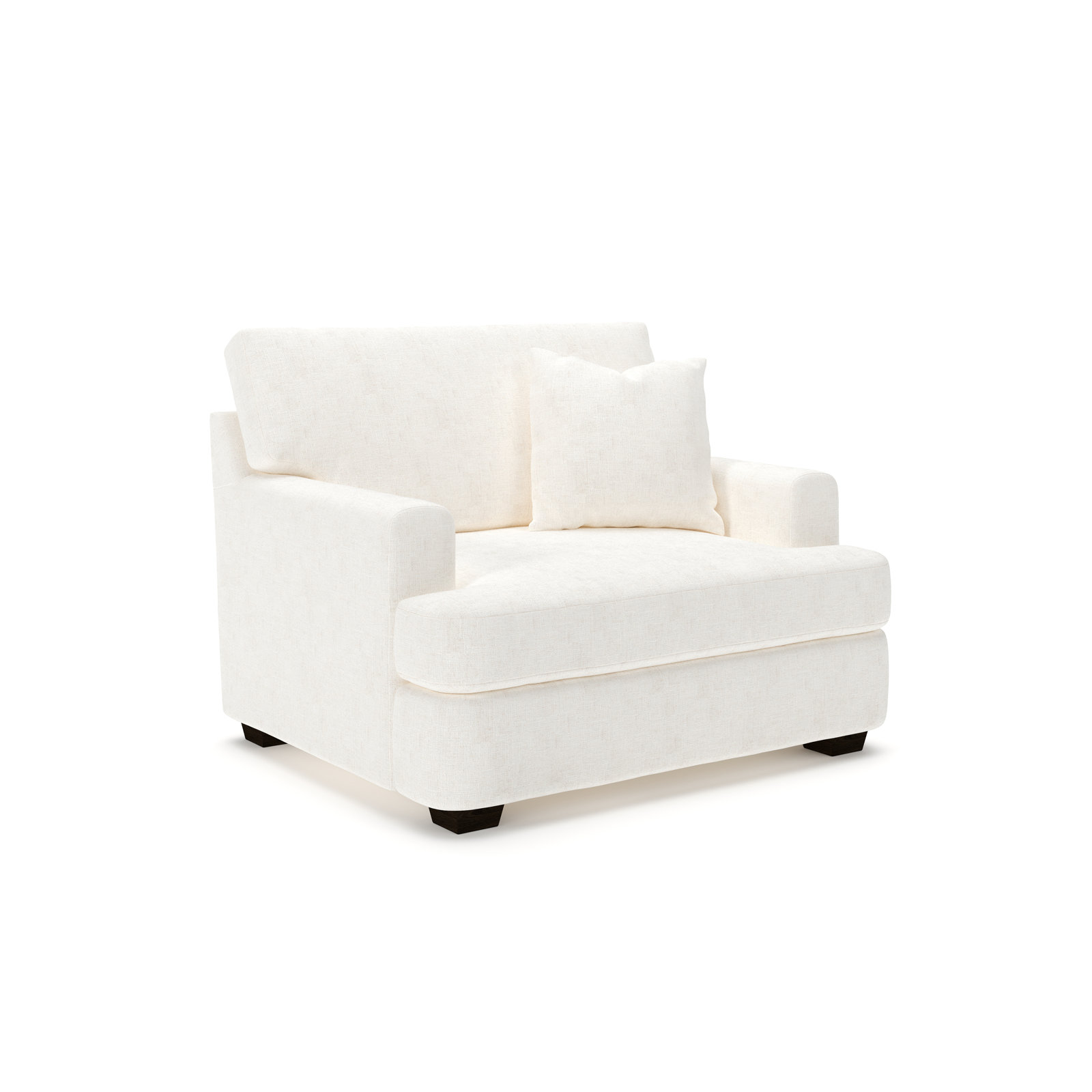 Emilio Cotton Upholstered Armchair, Bevin Natural Linen Blend