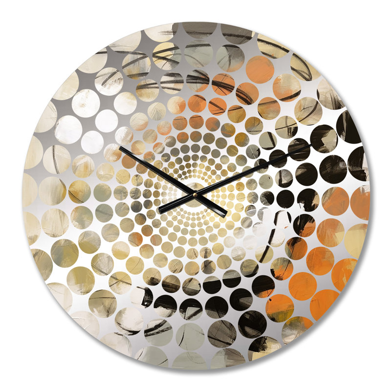 Ruhaan - Horloge murale abstraite de style Mid-Century, Petit
