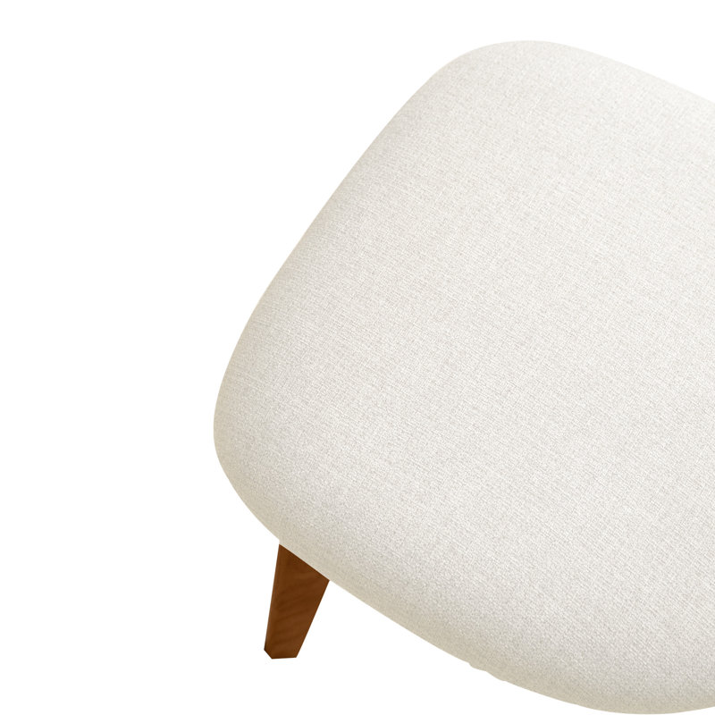 Chaise d'appoint rembourrée avec revêtement amovible, 2, Chêne naturel, Beige