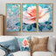 Ensemble de décorations murales Sapphire River Of Rose Blooming III - Rose