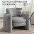 Double-layer Upholstered Armchair Barrel Accent Chair  -41378152