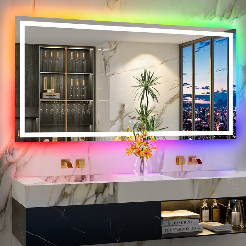 Miroir de salle de bain Lunara, 36" x 72", Rectangulaire