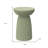 18" Gray Solid Wood Round End Table