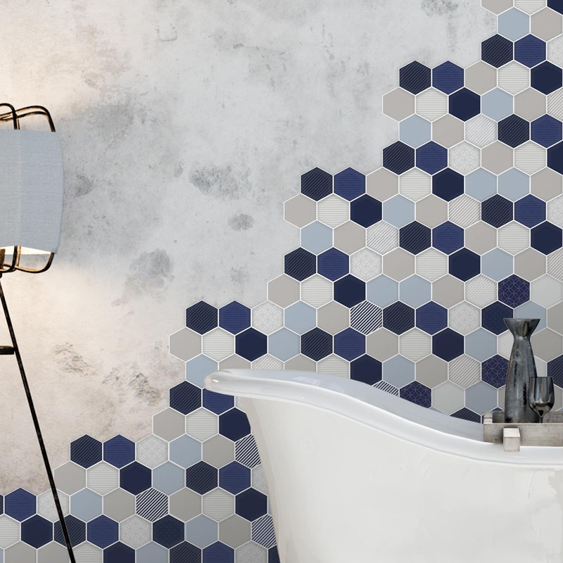 Honey Hexa Peel and Stick Glossy 3D Tile Stickers
