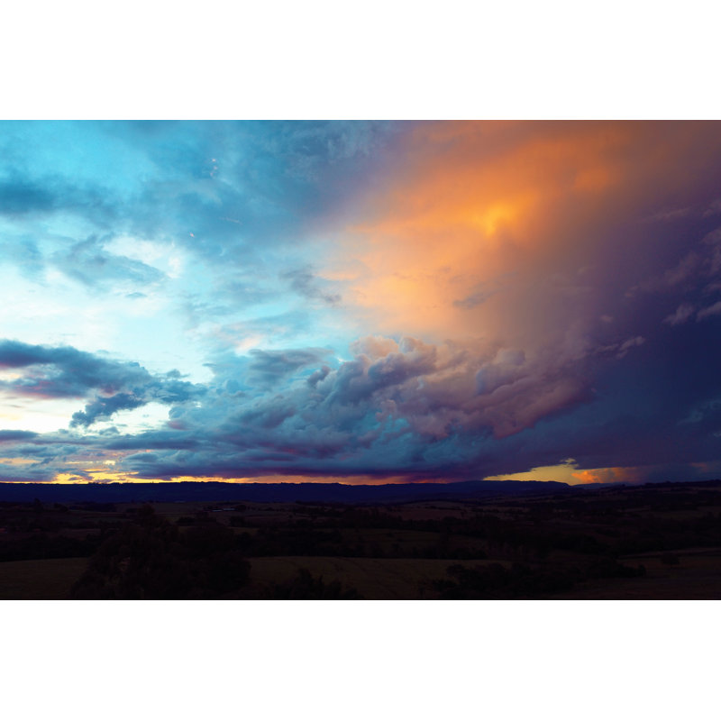 Pawel Sunset View On Countryside - Wrapped Canvas Print, 30cm H x 46cm W x 3.8cm D