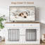 Meuble de caisse double robuste pour 2 petits / moyens chiens - Cage de chenil intérieure avec tiroirs - Meuble télé multifonctionnel et maison pour animaux - blanc + doré Nanmu-130168991